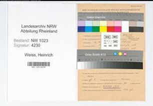 Entnazifizierung Heinrich Weiss , geb. 02.08.1897 (Verw.Sekretaer)