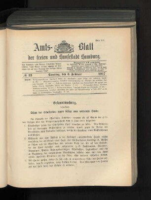 No. 33, 6. Februar 1917