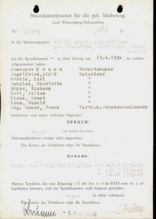 Hagen, Albert