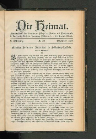 9. Jahrgang. No. 12. Dezember 1899.