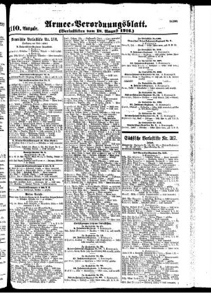 1110.Ausgabe. Freitag, 18. August 1916