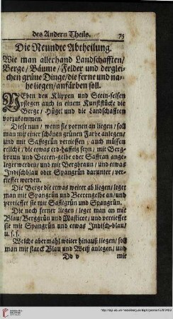 Die Neundte Abtheilung.