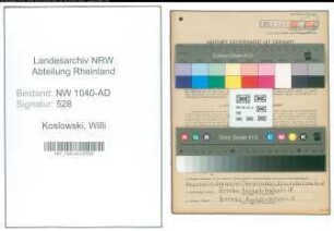 Entnazifizierung Willi Koslowski , geb. 07.12.1919 (Verwaltungsangestellter)