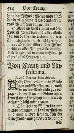 Von Creutz und Anfechtung.