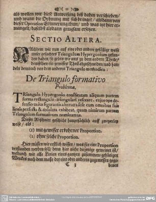 SECTIO ALTERA.