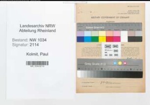 Entnazifizierung Paul Kolmit , geb. 24.10.1912 (Oberfeldwebel)