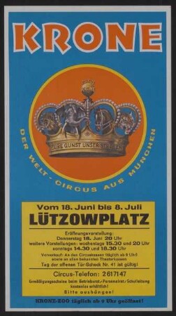Circus Krone, Berlin, ohne Jahr