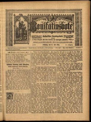 Erste Ausgabe vom Sonntag, den 15. Juli 1906.
