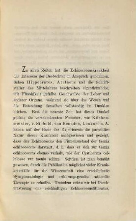 Über die operative Behandlung eines Lungenechinococcus