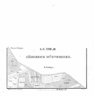 Kartenblatt SO XVIII 10 Stand 1861 (nur hohenzollerischer Teil)