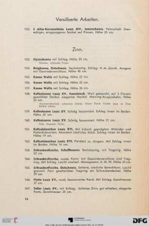 Zinn (Nr. 153-183)