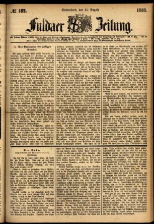 Ausgabe vom Samstag, den 11. August 1883.