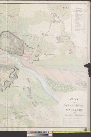 PLAN// der// Stadt und Festung// SALZBURG// mit den nächsten Umgebungen - BSB Cod.icon. 180 ula