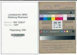 Entnazifizierung Willi Papenberg , geb. 24.07.1921 ()