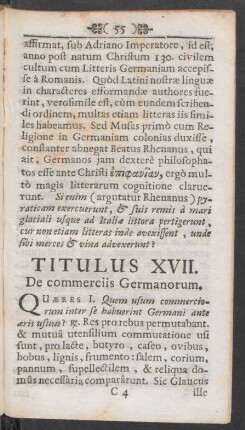 Titulus XVII. De commerciis Germanorum