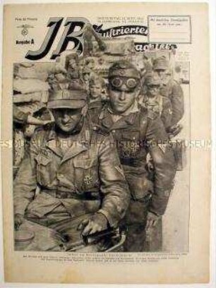 Wochenzeitschrift der NSDAP "Illustrierter Beobachter" u.a. zum Kriegsgeschehen an West- und Ostfront