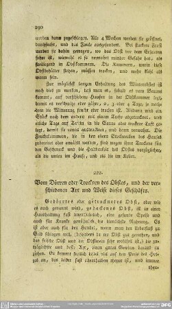 222. Vom Dörren oder Trocknen des Obstes, und der verschiedenen Art und Weise dieses Geschäfts
