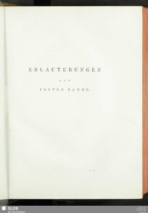 Erläuterungen zum ersten Bande