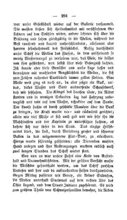 Der Ohio. Reisegesellschaft. Schlechte Fahrt.