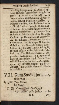 VIII. Zum Studio Iuridico ...