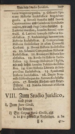 VIII. Zum Studio Iuridico ...