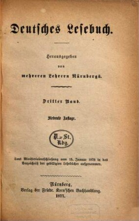 Deutsches Lesebuch, 3