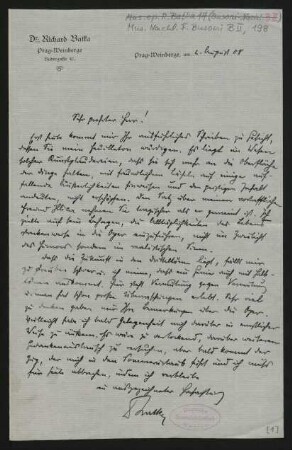 Brief an Ferruccio Busoni : 02.08.1908