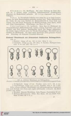 Goldener Ohrschmuck aus alemannisch-fränkischen Reihengräbern
