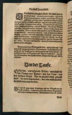 "Von der Tauffe"