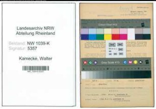 Entnazifizierung Walter Kamecke , geb. 23.08.1903 (Ingenieur)