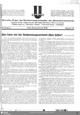 Was kann mir der Reichsinnungsverband schon helfen?