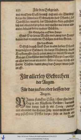 Für allerley Gebrechen der Augen