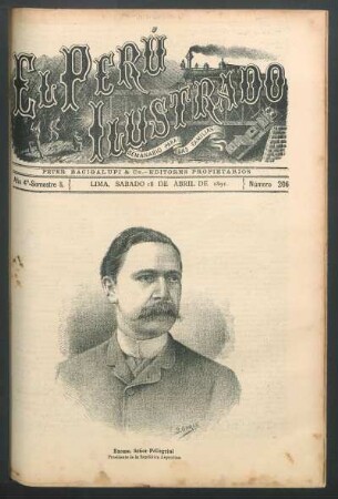 [Retrato de] Excmo. Señor Pellegrini : Presidente de la República Argentina