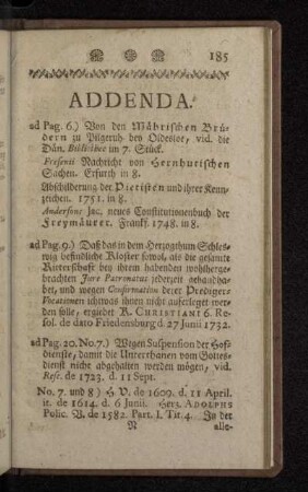 Addenda.