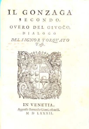 Il Gonzaga secondo : overo del givoio ; dialogo