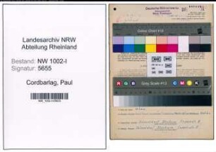 Entnazifizierung Paul Cordbarlag, geb. 27.08.1900 (Arbeiter)