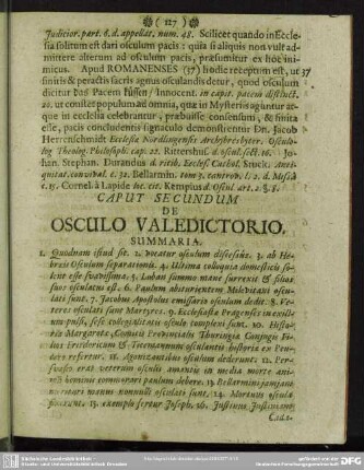 Caput Secundum De Osculo Valedictorio