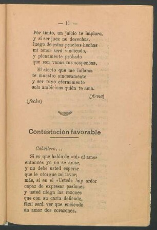 Contestación favorable