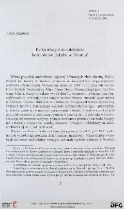 8/9: Kilka uwag o architekturze kościoła św. Jakuba w Toruniu