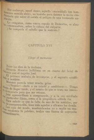 Capítulo XVI - Llegó el momento