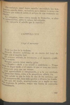 Capítulo XVI - Llegó el momento