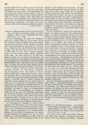 133-134 [Rezension] Stammler, Wolfgang, Matthias Claudius, der Wandsbecker Bothe