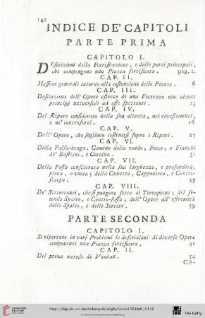 Indice de'capitoli