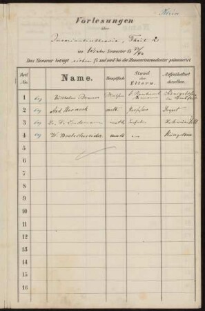 Vorlesungen über Invariantentheorie, Theil 2 im Winter Semester 1873/74