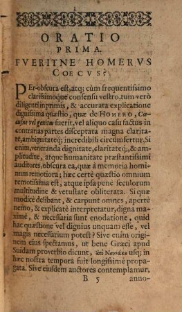 Coeci Homeri curatio variam, utilem et iucundam philologiam continens