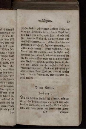 Drittes Kapitel. Fortsetzung.