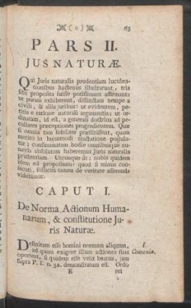Pars II. Jus Naturae