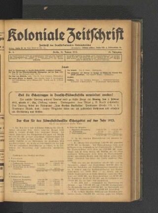 Soll die Schutztruppe in Deutsch-Südwestafrika vermindert werden?