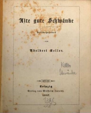 Alte gute Schwänke