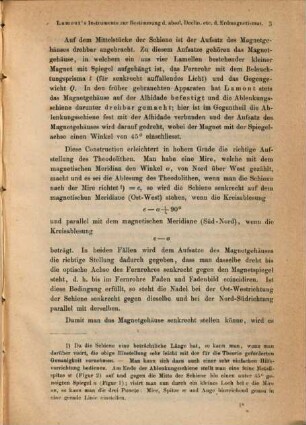 Lamont's Instrumente zur Bestimmung der absoluten Declination und Horizontal-Intensität des Erdmagnetismus